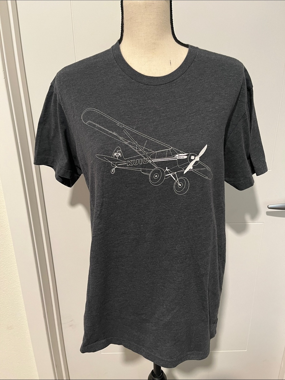 KUIU Gray Airplane Graphic Pullover Short Sleeve Shirt Casual Gorpcore Outdoor